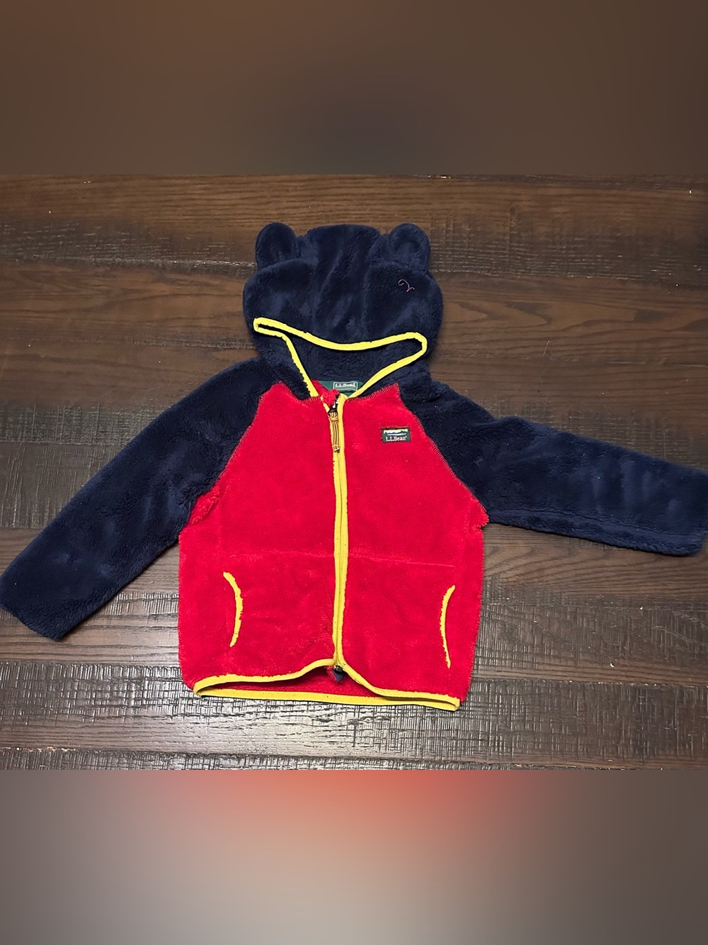 L.L.Bean Kids Hi-Pile Fleece Color-Block Jacket Toddler Size 4T